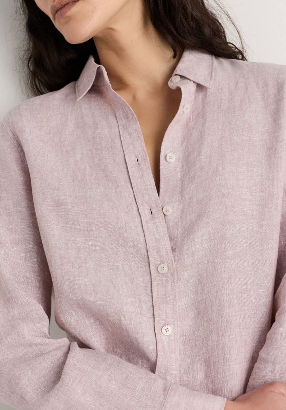 Quince NEW 100% European Linen Long Sleeve Shirt, Small
